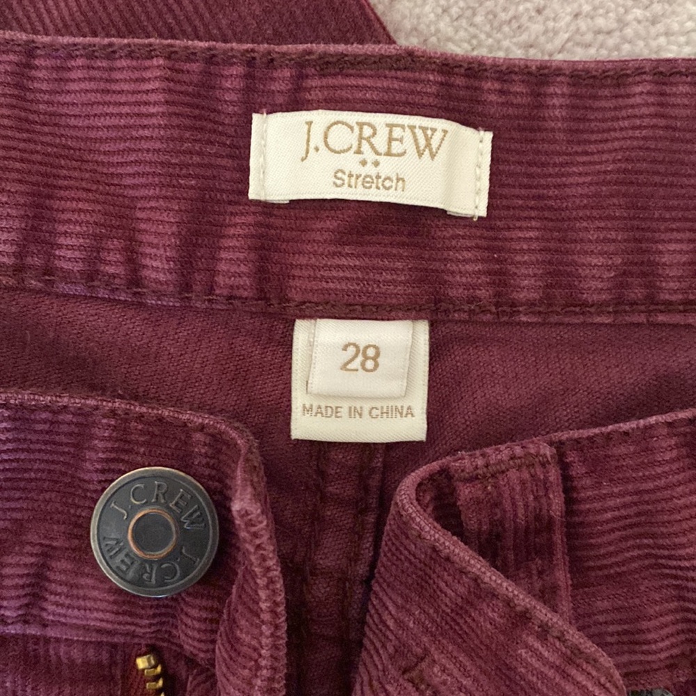 Burgundy J. Crew Corduroys - Picture 3 of 3